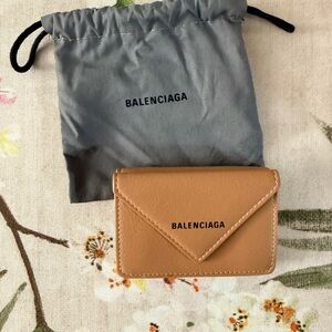 •SOLD•Balenciaga Blush Leather Compact Wallet
